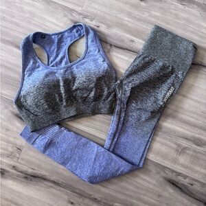Gymshark Purple and Gray Leggings Set